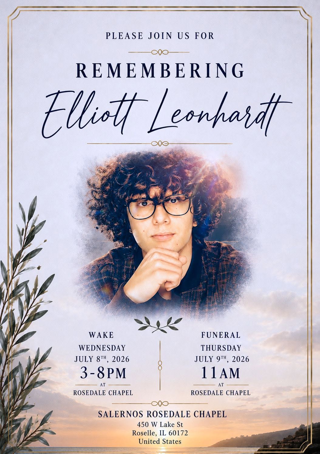 Elliott Leonhardt Schaumburg, IL Death-Obituary: Funeral Date For Elliott Leonhardt Has Been Announced
